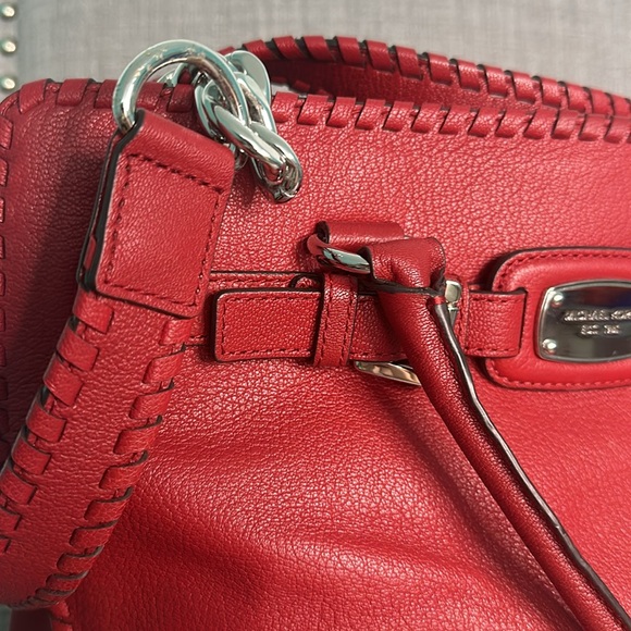 Michael Kors Large Whipped Hamilton Red Leather Purse💌♥️ - Picture 4 of 9
